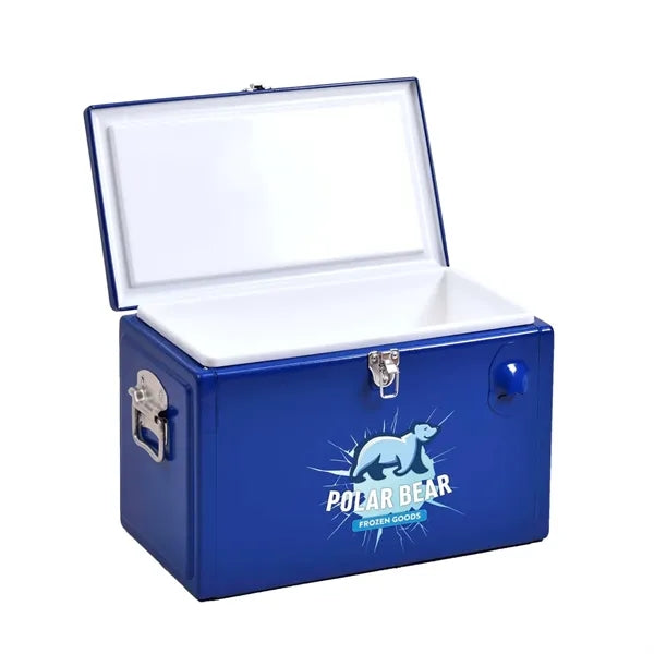 Metal Tool Box Cooler, Front Imprint