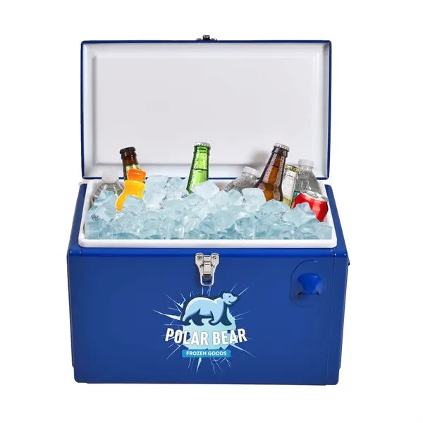 Metal Tool Box Cooler, Front Imprint
