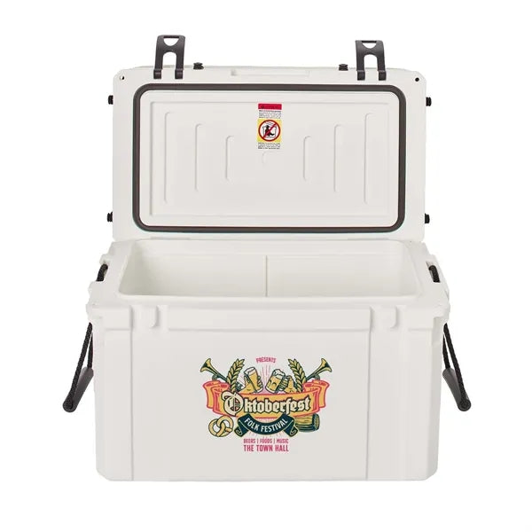 45L Bench Cooler, Front and Cushion Imprint