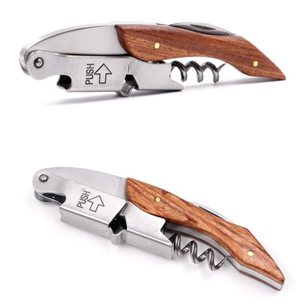 Solid Wood Wine Bottle Corkscrew Opener Gift Set