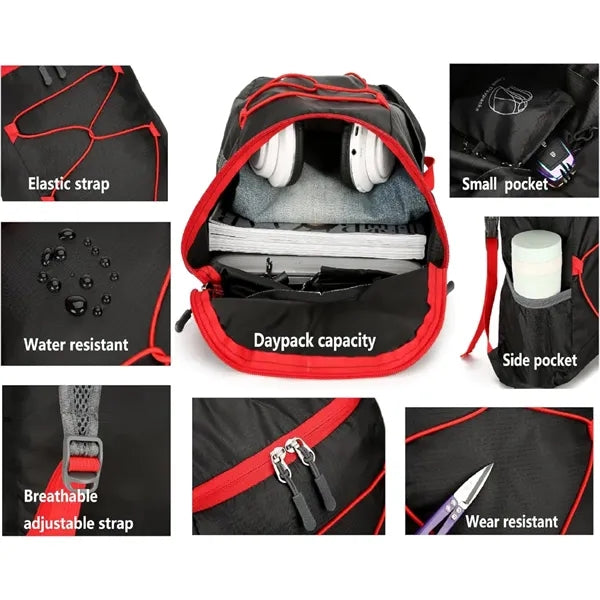 Lightweight foldable travel backpack