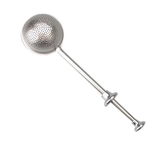 Stainless Steel Push Style Tea Ball Strainer