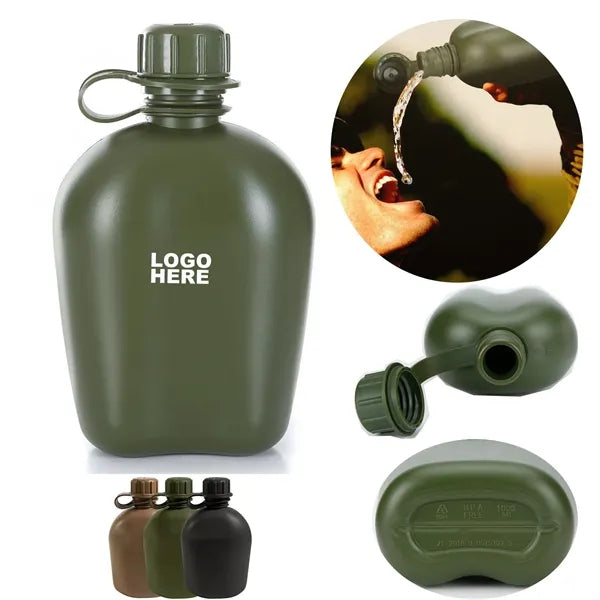 1L BPA-Free Army Canteen Water Bottle