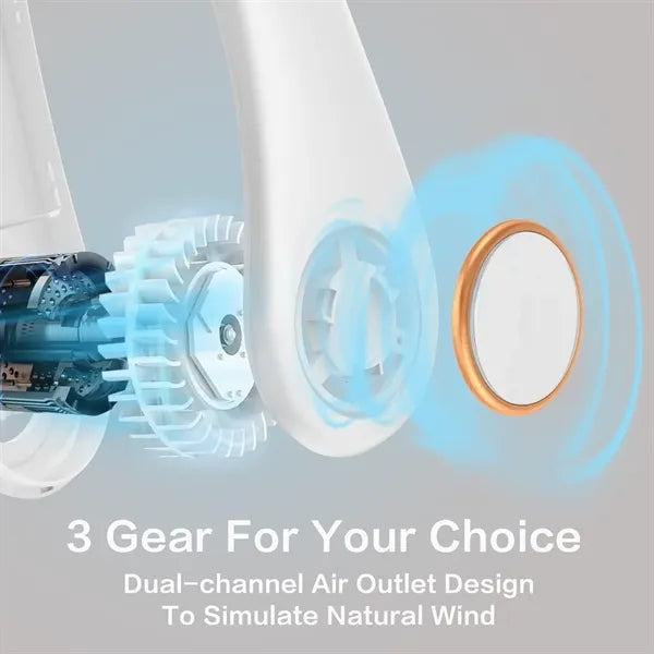 Portable Bladeless Neck Fan USB Wearable Cooling Device