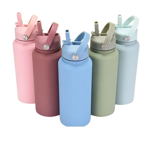 34oz Stainless Steel Vacuum Insulated Gym Bottle with Flip S