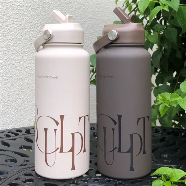 34oz Stainless Steel Vacuum Insulated Gym Bottle with Flip S