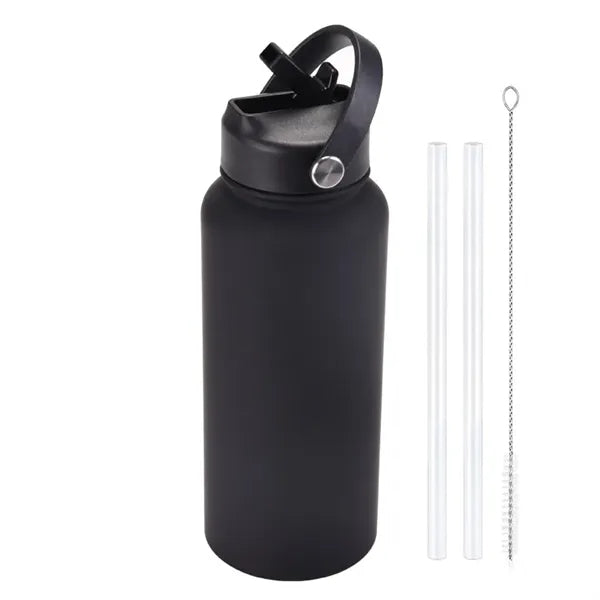 34oz Stainless Steel Vacuum Insulated Gym Bottle with Flip S