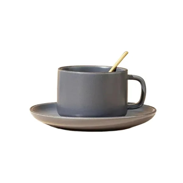 6.5 Oz. Espresso Coffee Cups w/ Saucer Set