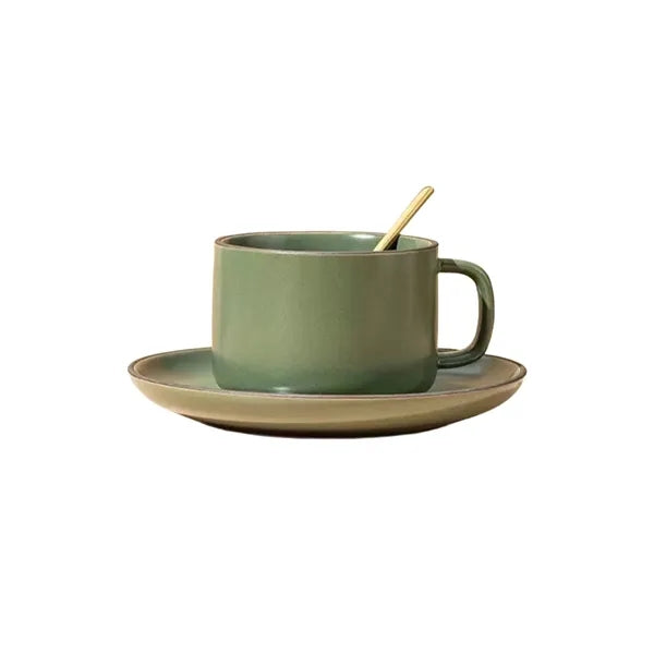 6.5 Oz. Espresso Coffee Cups w/ Saucer Set