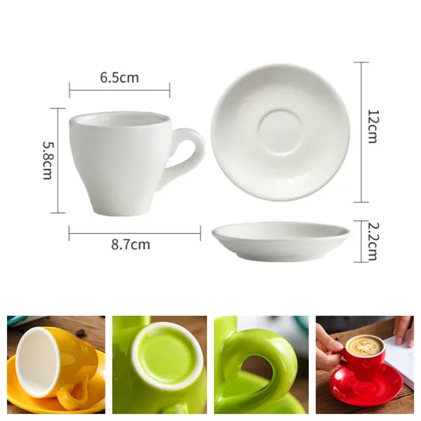 2.7 Oz. Espresso Cups w/ Saucer Set