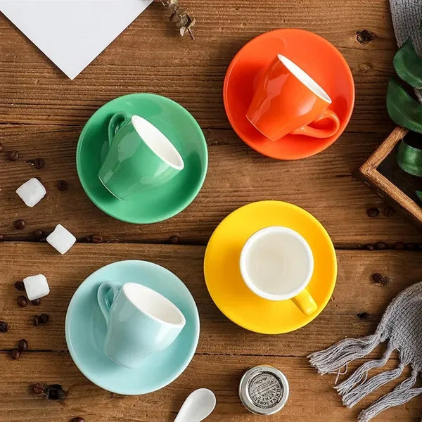 2.7 Oz. Espresso Cups w/ Saucer Set