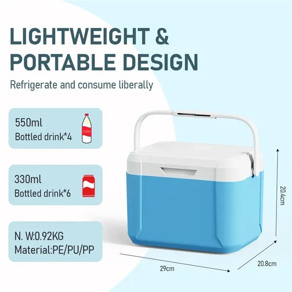 5L Mini Insulated Hard Cooler Lunch Box For Outdoor Sports