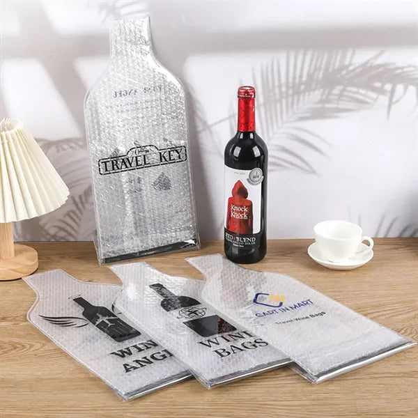 Leakproof Travel Wine Gift Bag with Bubble Protection