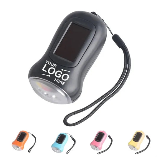 Hand-Crank Solar Led Flashlight