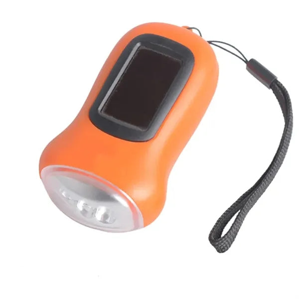 Hand-Crank Solar Led Flashlight