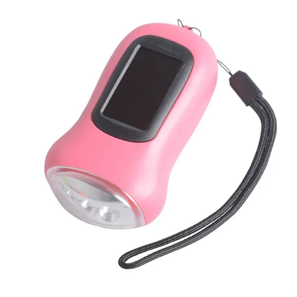 Hand-Crank Solar Led Flashlight