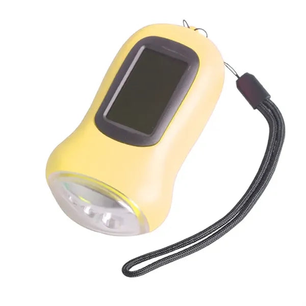 Hand-Crank Solar Led Flashlight