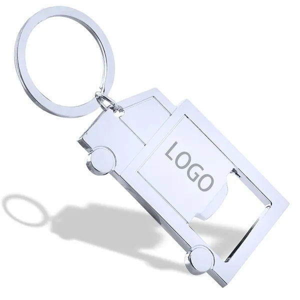 Metal Keychain Bottle Opener Truck Keyring