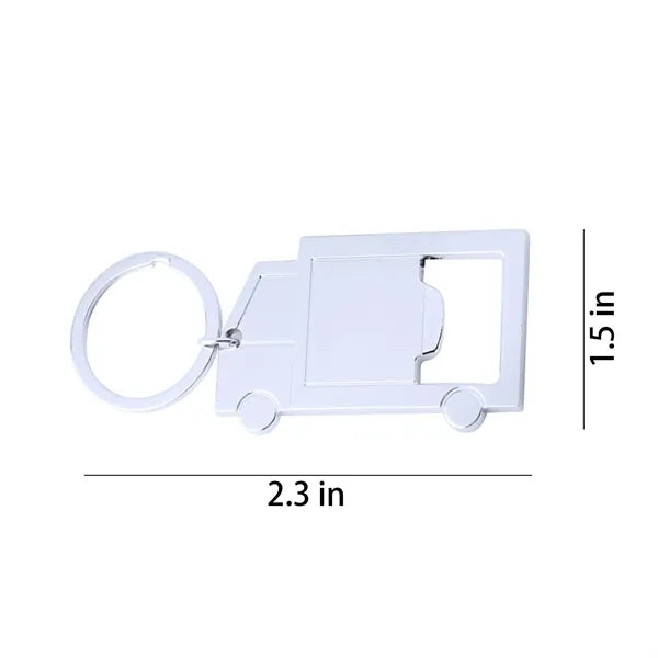 Metal Keychain Bottle Opener Truck Keyring