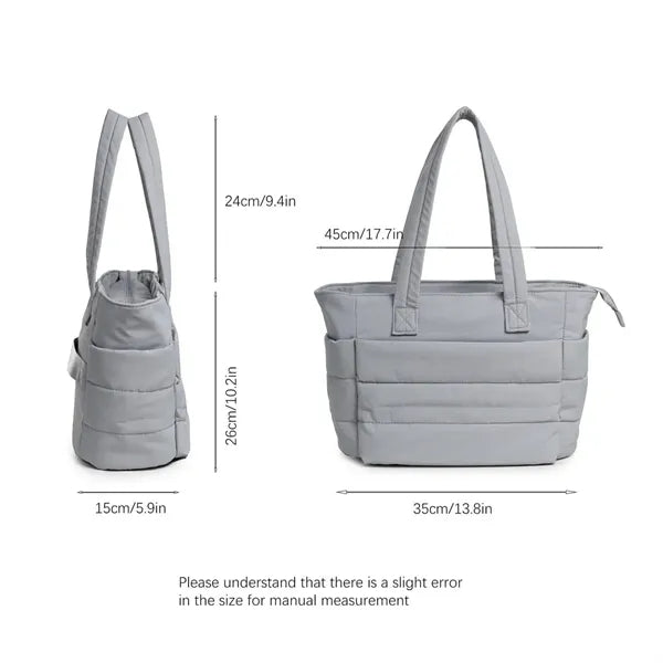 Fashionable Large Capacity Puffer Bags With Multi Pockets