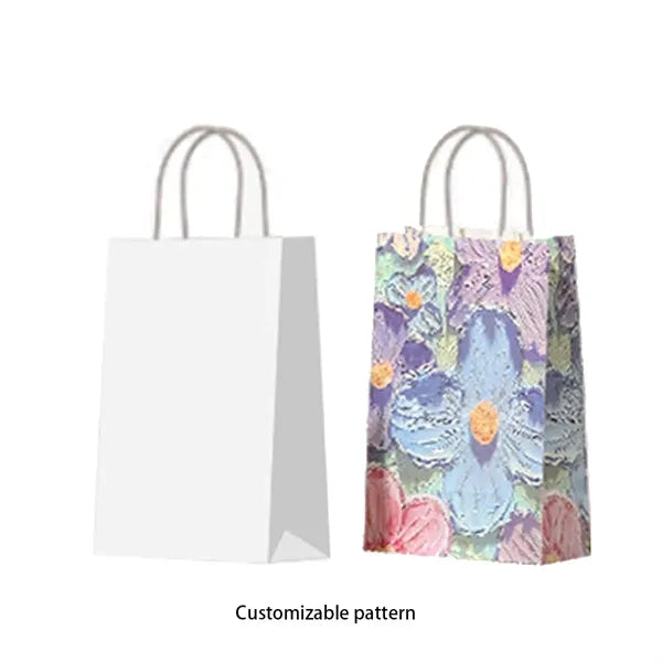 Kraft Shopping with Handles Disposable Paper Gift Bags