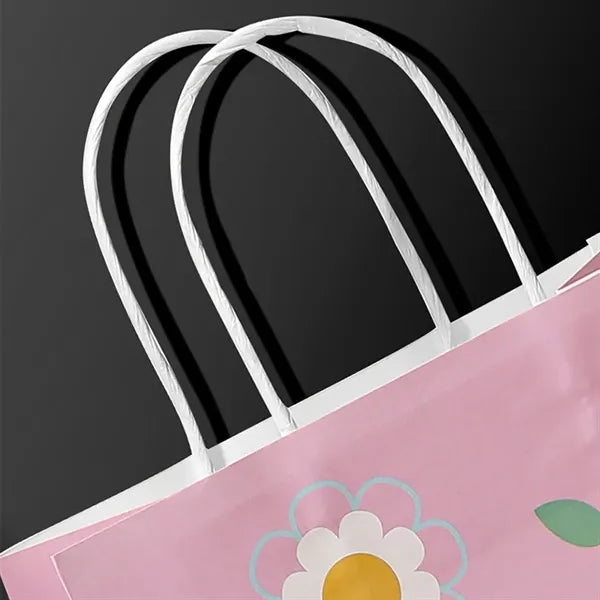 Kraft Shopping with Handles Disposable Paper Gift Bags