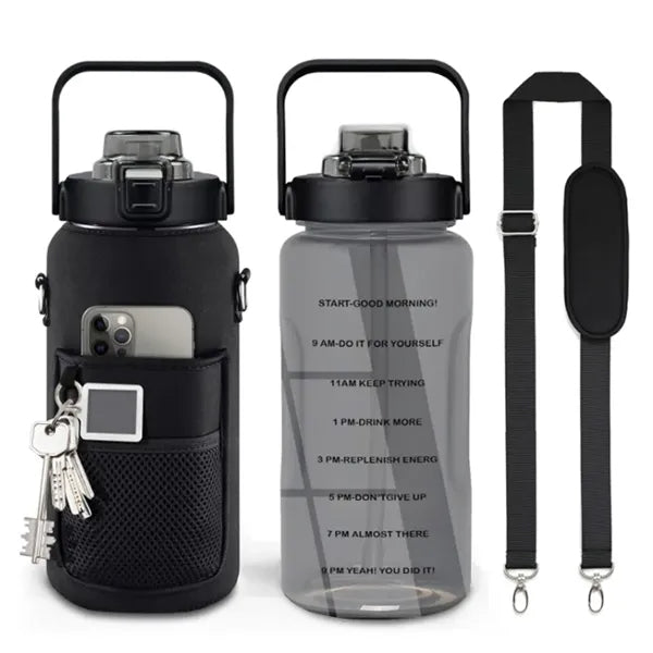 64OZ Half Gallon Water Bottle with Sleeve
