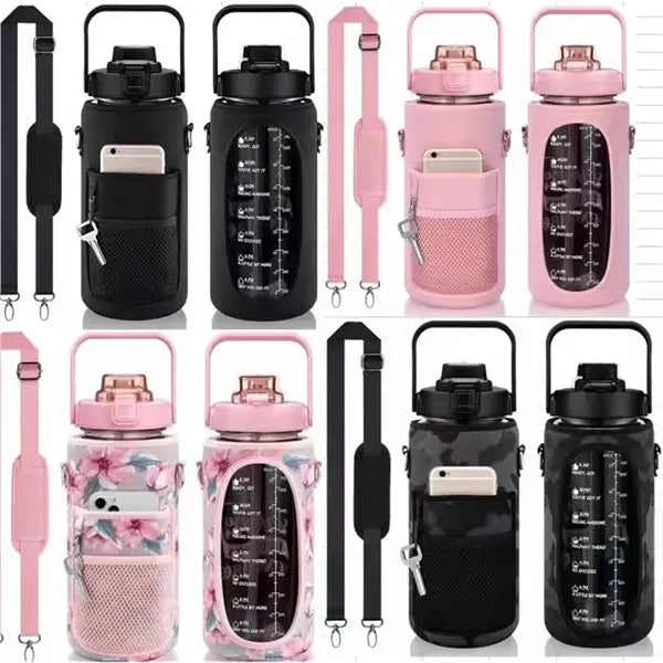 64OZ Half Gallon Water Bottle with Sleeve