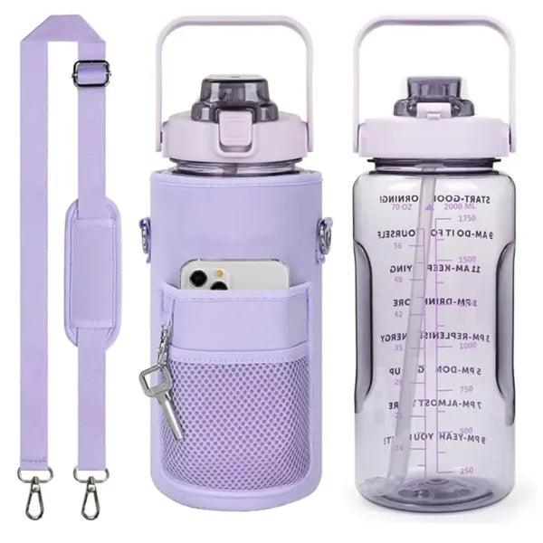 64OZ Half Gallon Water Bottle with Sleeve