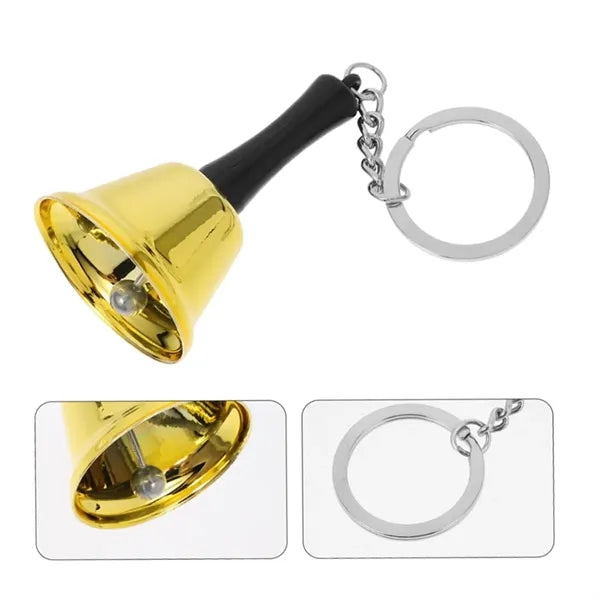 Mini Metal Hand Bell Keychain for Novelty & Events
