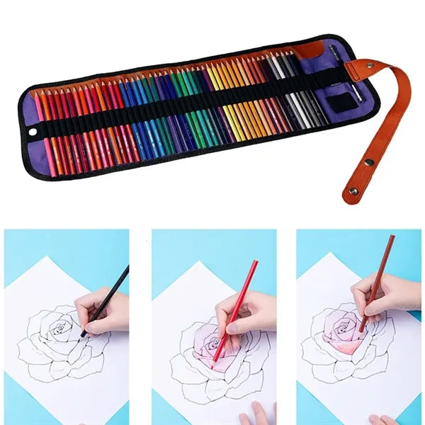 Oily 50-Color Water-Soluble Pencil Hand-Held Set