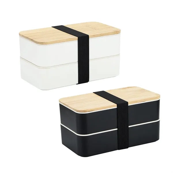 Eco-Friendly Bamboo Lid Bento Box Lunch Container