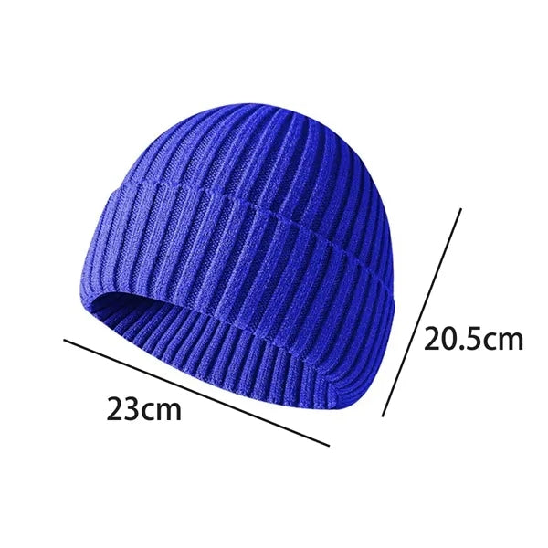 Warm Ribbed Knit Beanie Hat for Winter Comfort