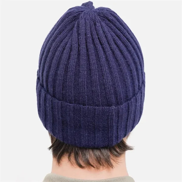 Warm Ribbed Knit Beanie Hat for Winter Comfort