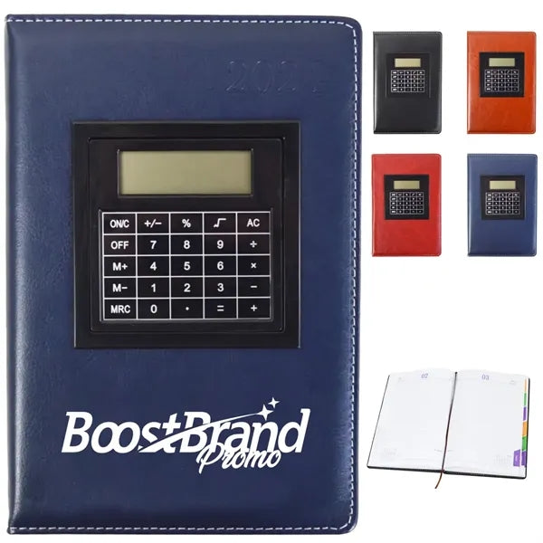 A4 Professional Planner Notebook with Integrated Calculator