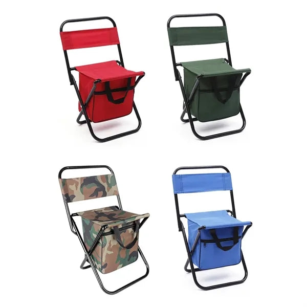 Folding Camping Chair with Integrated Cooler Bag
