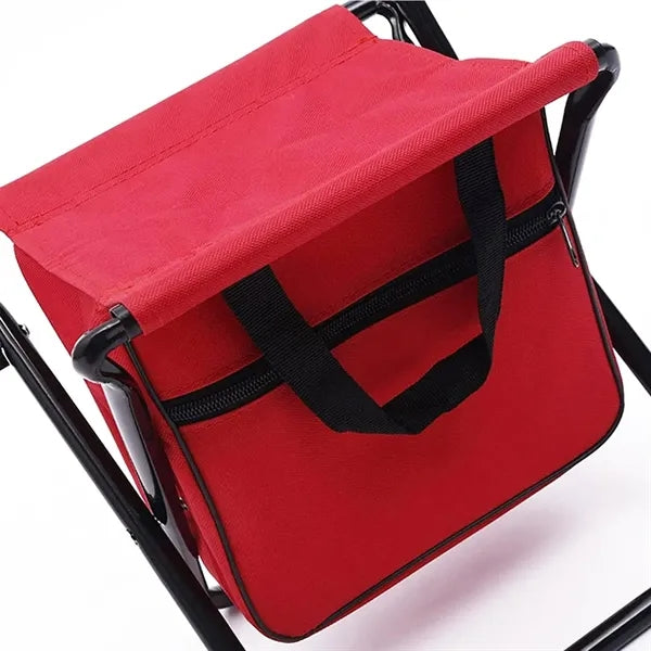Folding Camping Chair with Integrated Cooler Bag