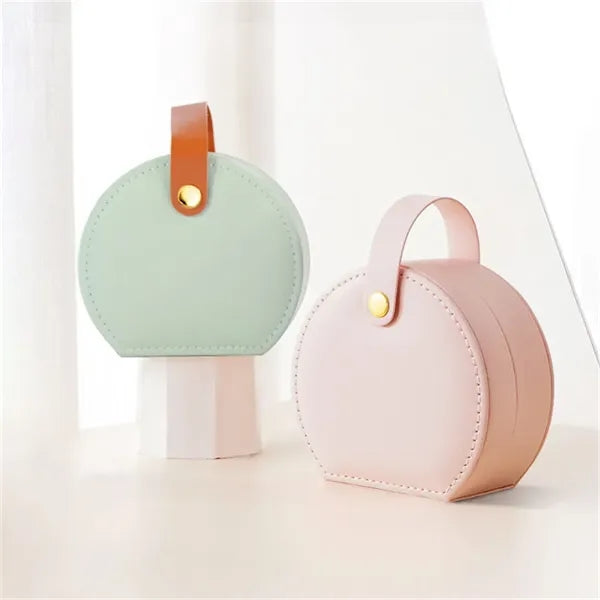 Travel Jewelry Case, Elegant Half-Moon Design