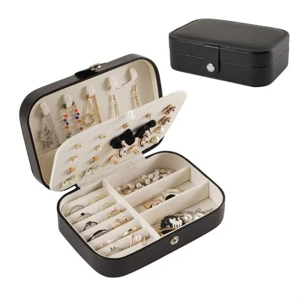 PU Leather 2 Layer Jewelry Organizer Box