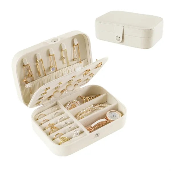 PU Leather 2 Layer Jewelry Organizer Box