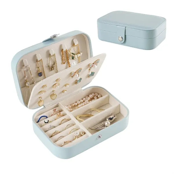 PU Leather 2 Layer Jewelry Organizer Box