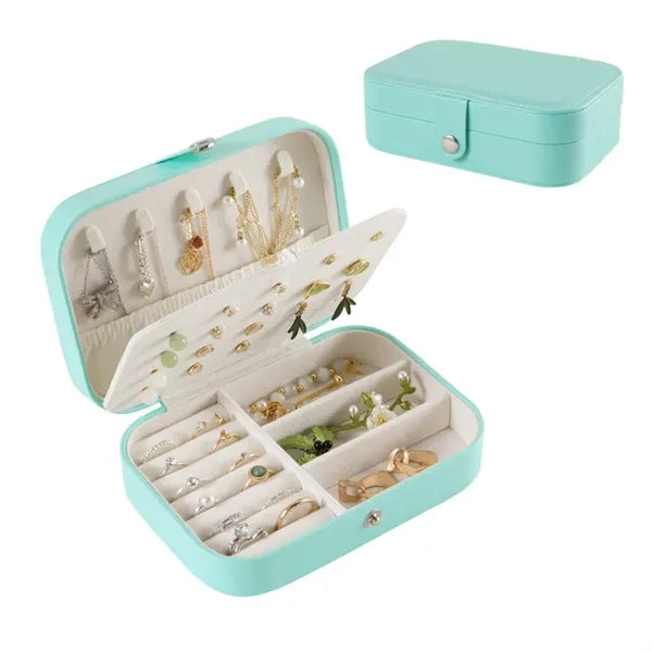 PU Leather 2 Layer Jewelry Organizer Box
