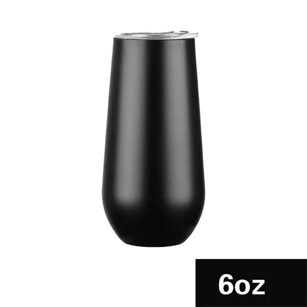 6 oz Stainless Steel Champagne Tumbler with Lid