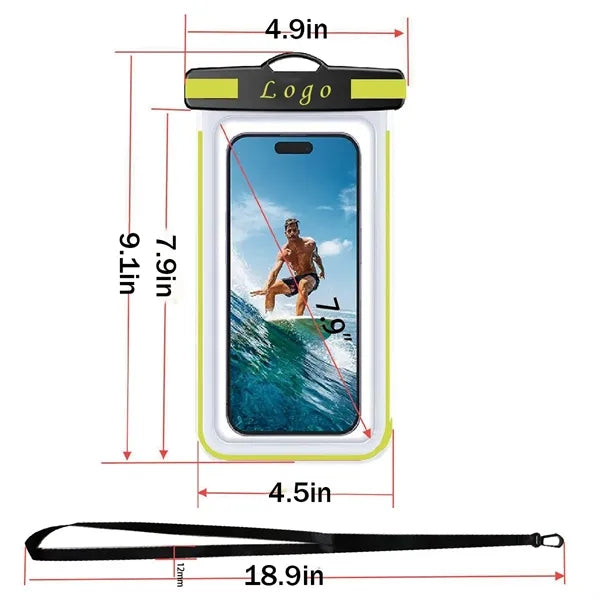 Waterproof Phone Dry Bag With Fluorescent Strip