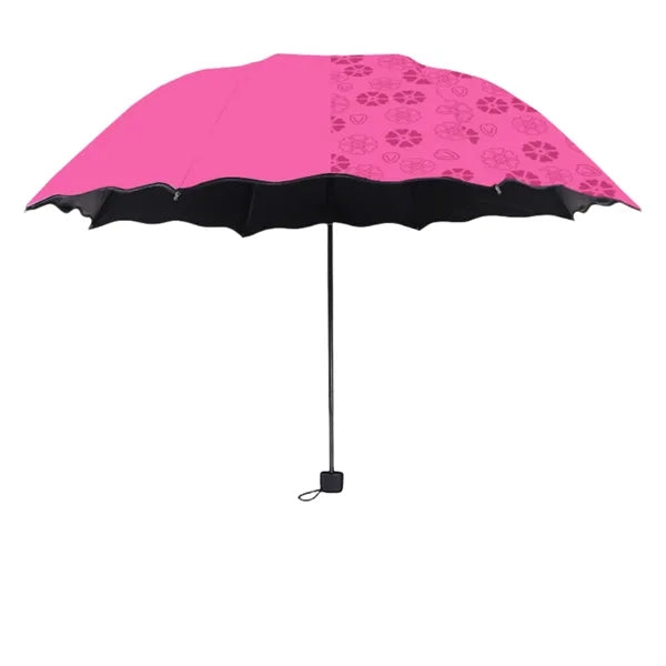 3-Fold Hydrochromic Flower Reveal Sun Umbrella