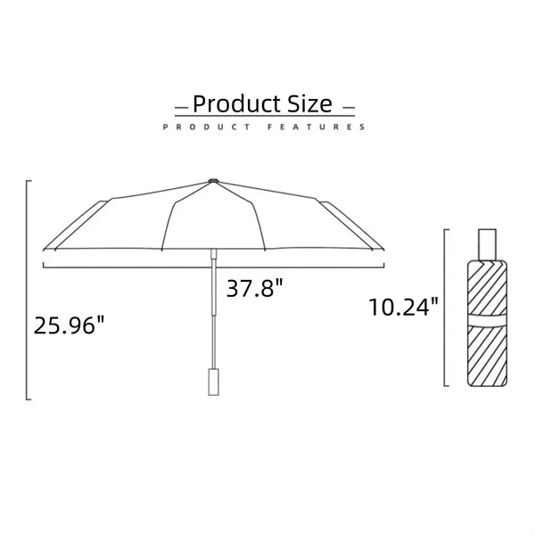3-Fold Hydrochromic Flower Reveal Sun Umbrella