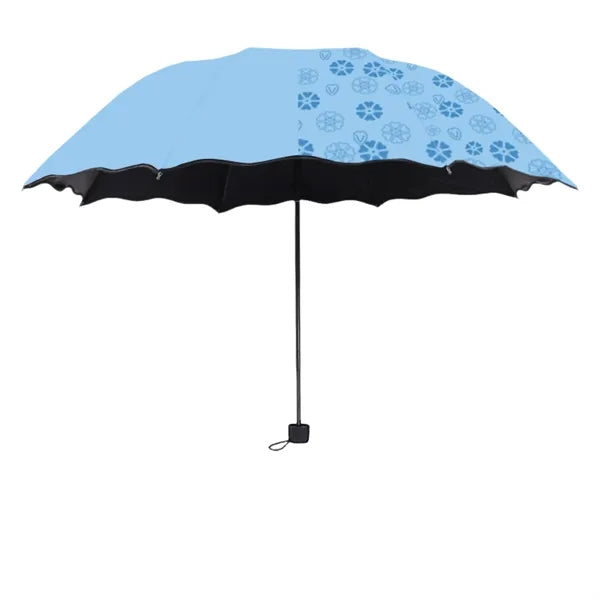 3-Fold Hydrochromic Flower Reveal Sun Umbrella