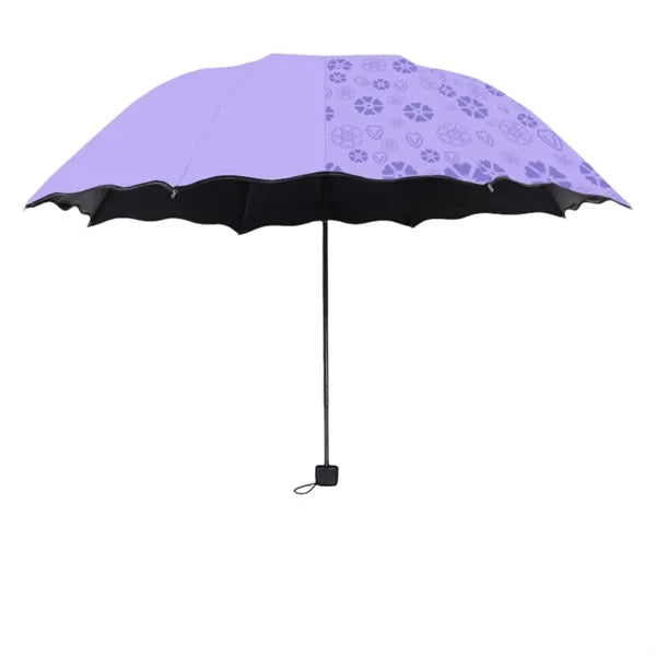 3-Fold Hydrochromic Flower Reveal Sun Umbrella