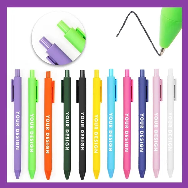 Candy Color Plastic Click Pen
