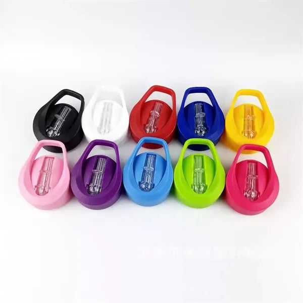 24OZ Clear Impact Water Bottle With Flip Straw Lid